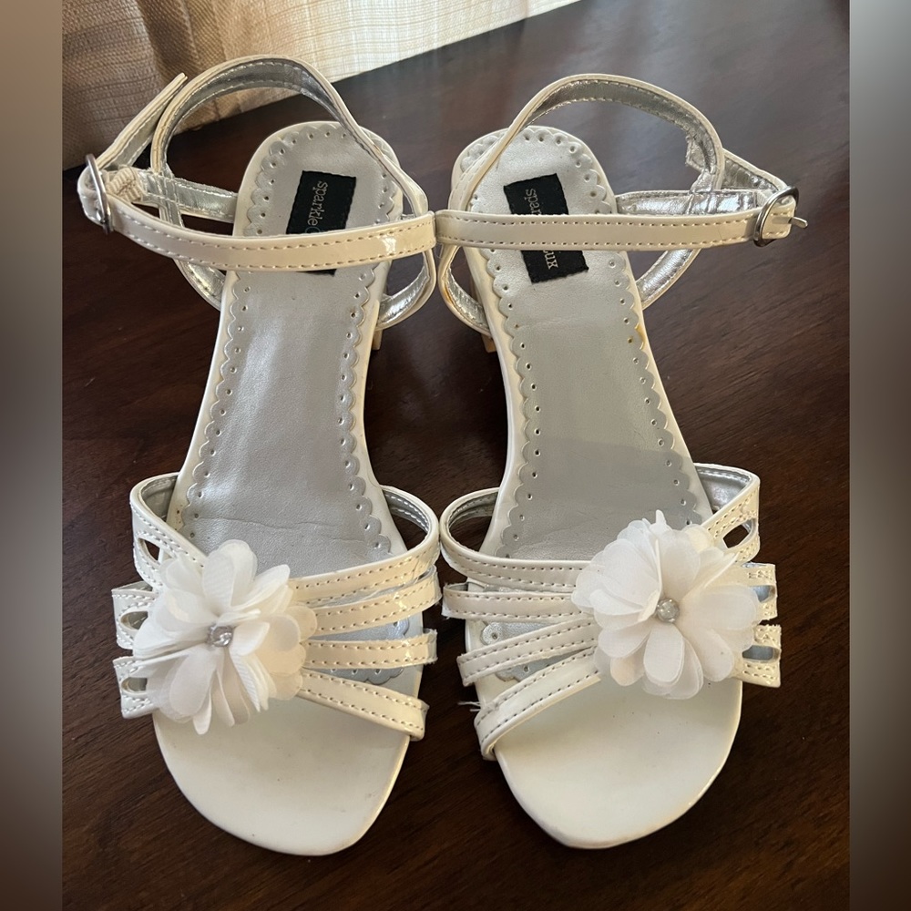 Girls White Dress Sandals